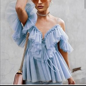 off shoulder cami blouse